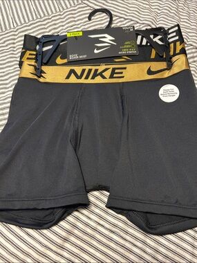 Nike Black Boxer Briefs with Gold Branded Waistband